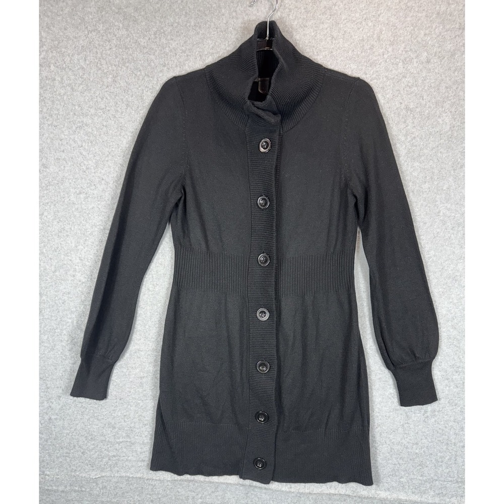 Kenneth Cole Reaction Sweater Womens Small Shawl Collar Button Front Wool Blend‎